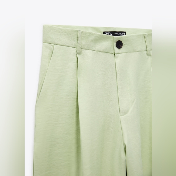 Zara light green wide leg trousers - Picture 2 of 4